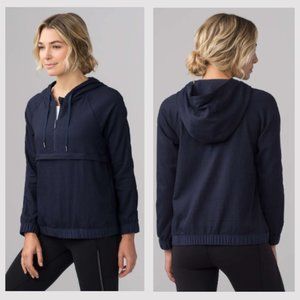 LULULEMON / 12 / Women's Pack Light 1/2 Zip Pullover Packable Anorak Jacket Navy